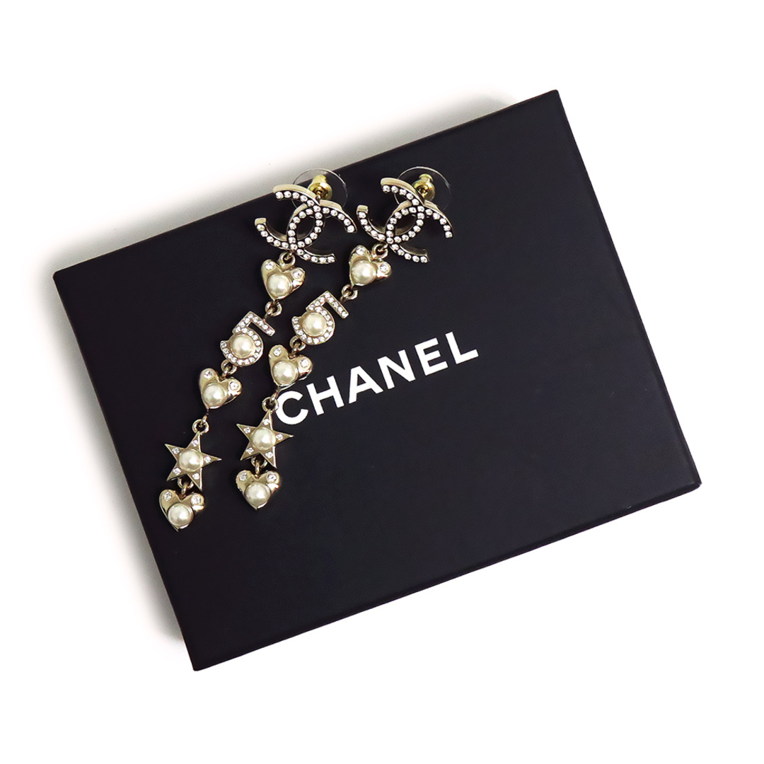CHANEL - シャネル ココマーク ラインストーン パール ハート No CHANEL - シャネル ココマーク ラインストーン パール ハート No