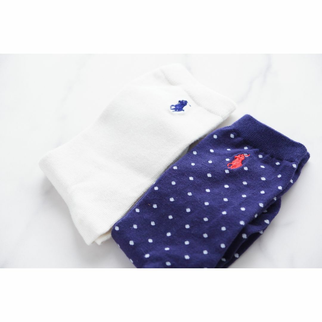 POLO RALPH LAUREN(ポロラルフローレン)のPOLOラルフローレン【レディース・キッズ／2足セット】おしゃれソックス【新品】 レディースのレッグウェア(ソックス)の商品写真