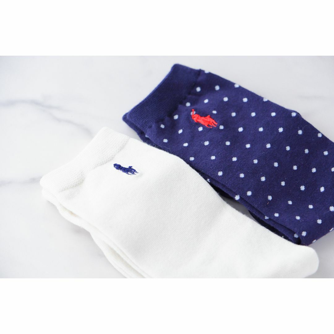 POLO RALPH LAUREN(ポロラルフローレン)のPOLOラルフローレン【レディース・キッズ／2足セット】おしゃれソックス【新品】 レディースのレッグウェア(ソックス)の商品写真