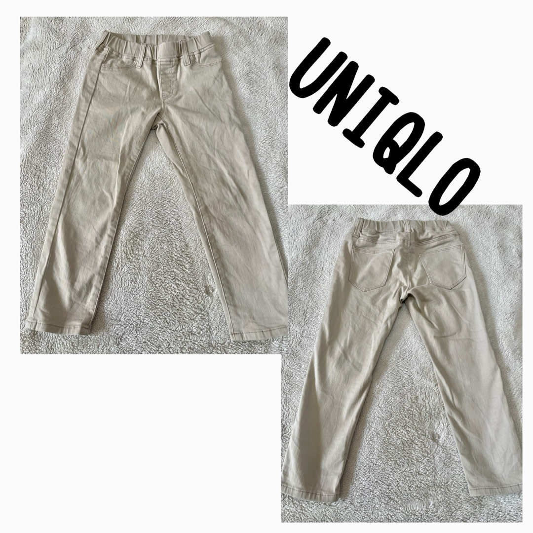 UNIQLO(ユニクロ)の男女どちらでも使える！！　パンツ100size２枚set  ダブルビー／ユニクロ キッズ/ベビー/マタニティのキッズ服男の子用(90cm~)(パンツ/スパッツ)の商品写真