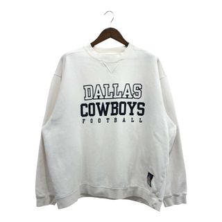 リーボック(Reebok)のReebok リーボック NFL ダラス・カウボーイズ スウェット トップス プロチーム アメフト ホワイト (メンズ XL) 中古 古着 P7056(スウェット)