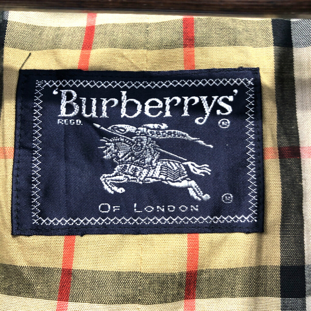 BURBERRY(バーバリー)の90年代 Burberrys バーバリーズ ステンカラーコート アウター ユーロ グリーン (メンズ 40) 中古 古着 P7079 メンズのジャケット/アウター(トレンチコート)の商品写真