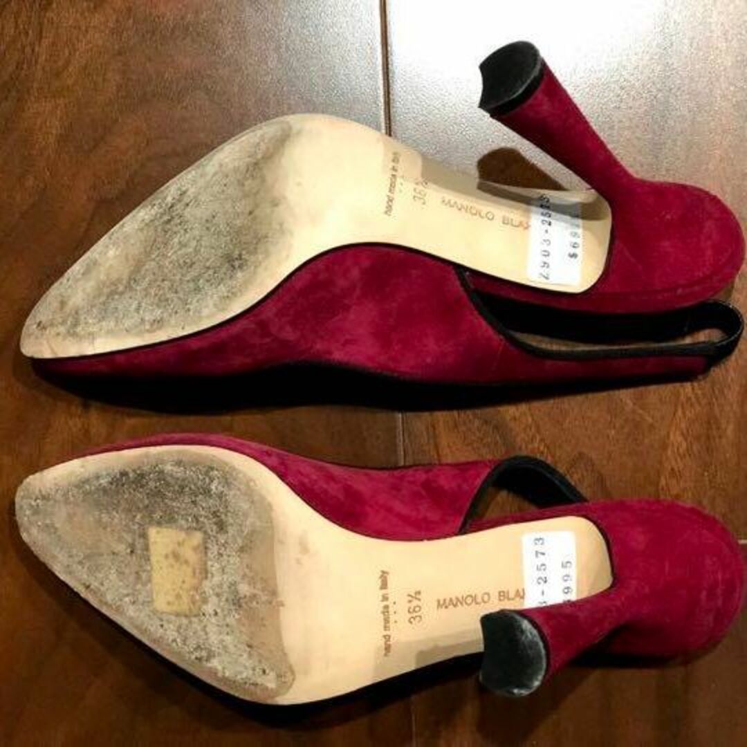 MANOLO BLAHNIK(マノロブラニク)のマノロブラニク　パンプス　　レッド　ハート　レアデザイン レディースの靴/シューズ(ハイヒール/パンプス)の商品写真