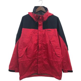 エルエルビーン(L.L.Bean)の90年代 L.L.Bean エルエルビーン MOUNTAIN GUIDE GORE-TEX ゴアテックス マウンテンパーカー 防水 レッド (メンズ L) 中古 古着 P7092(マウンテンパーカー)