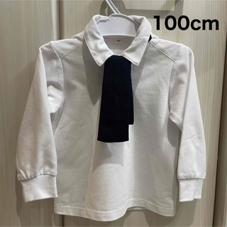 ニシマツヤ(西松屋)のポロシャツ　100cm   長袖　白　フォーマル　(ドレス/フォーマル)