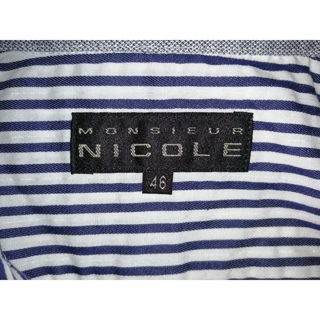 MONSIEUR NICOLE(ムッシュニコル)のMONSIEUR NICOLE/ムッシュニコル/ストライプ/シャツ/襟ワイヤー メンズのトップス(シャツ)の商品写真