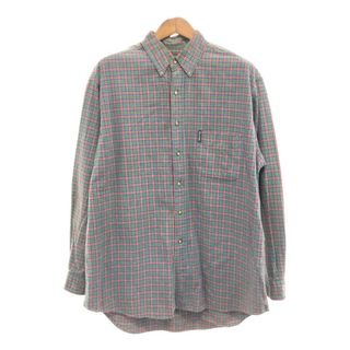 Abercrombie & Fitch アバクロンビーアンドフィッチ ボタンダウン 長袖シャツ チェック マルチカラー (メンズ M) 中古 古着 P7207(シャツ)