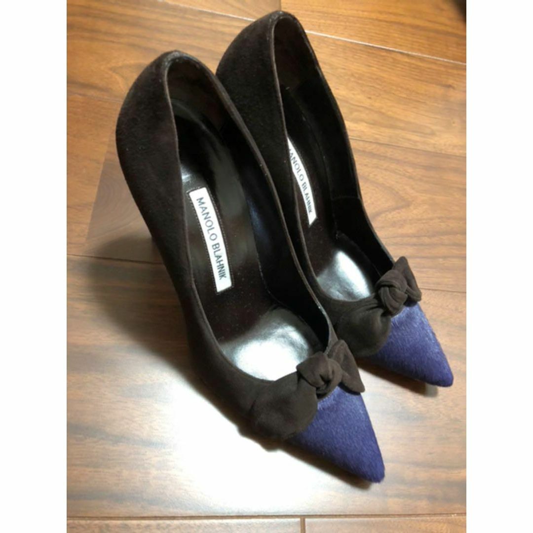 MANOLO BLAHNIK(マノロブラニク)のマノロブラニク　パンプス　美品　ブラウン　パープル レディースの靴/シューズ(ハイヒール/パンプス)の商品写真