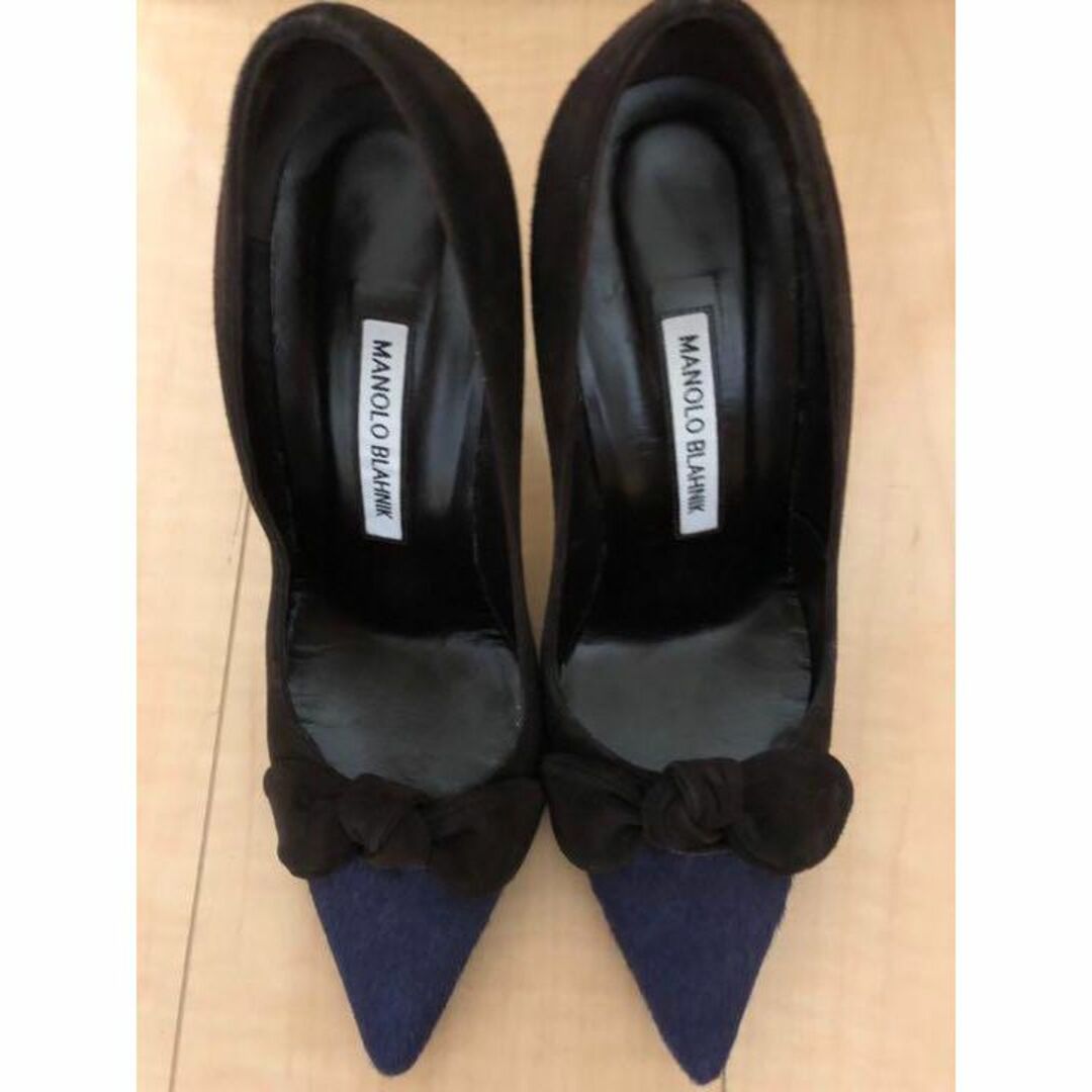 MANOLO BLAHNIK(マノロブラニク)のマノロブラニク　パンプス　美品　ブラウン　パープル レディースの靴/シューズ(ハイヒール/パンプス)の商品写真