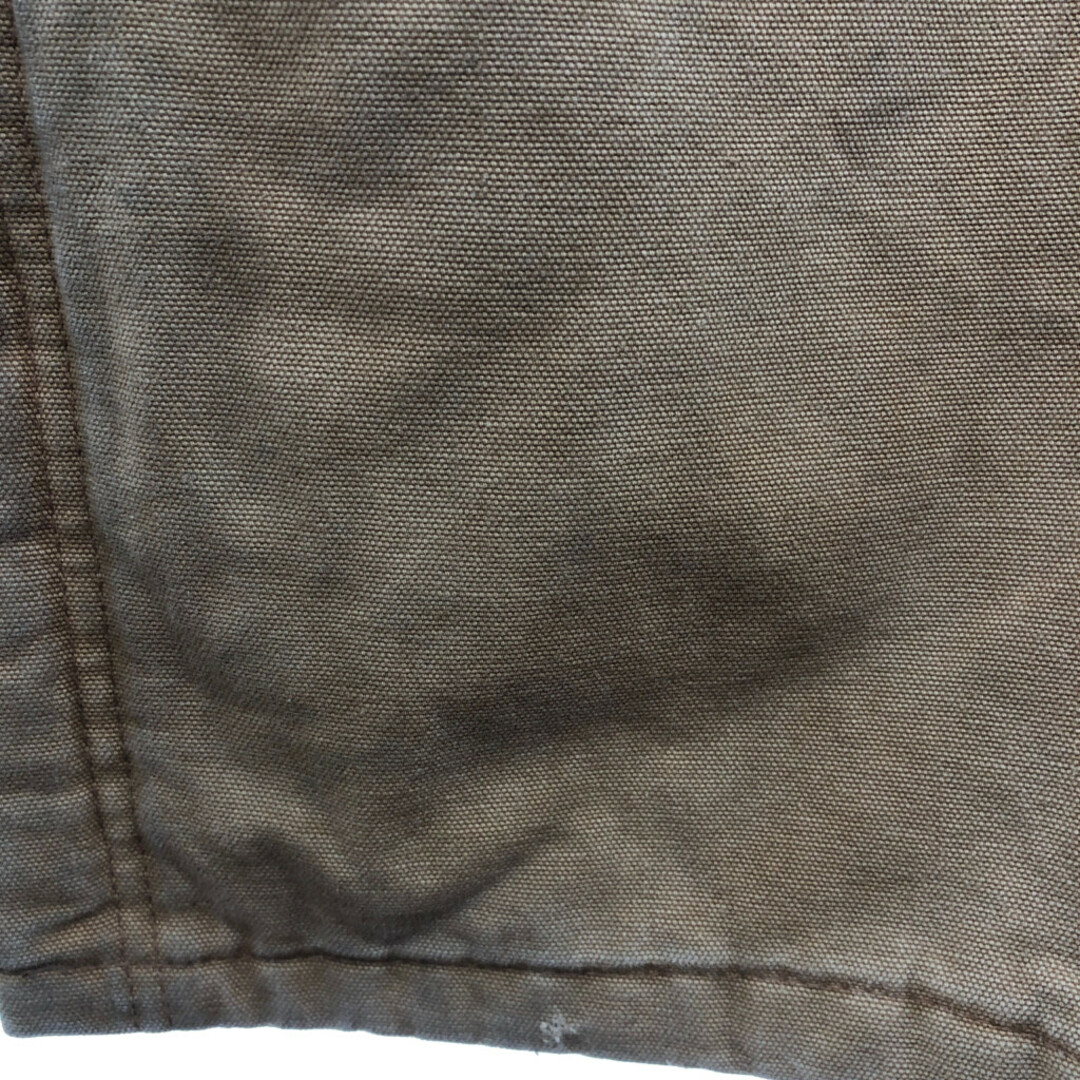 carhartt(カーハート)の90年代 Carhartt カーハート ダック ワーク オーバーオール ダブルニー 裏地キルティング ベージュ (メンズ 34/30) 中古 古着 P7238 メンズのパンツ(サロペット/オーバーオール)の商品写真