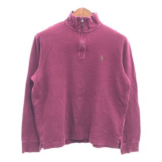 ポロラルフローレン(POLO RALPH LAUREN)のPolo by Ralph Lauren ポロ ラルフローレン ドライバーズニット ハーフジップ セーター レッド (メンズ M) 中古 古着 P7243(スウェット)