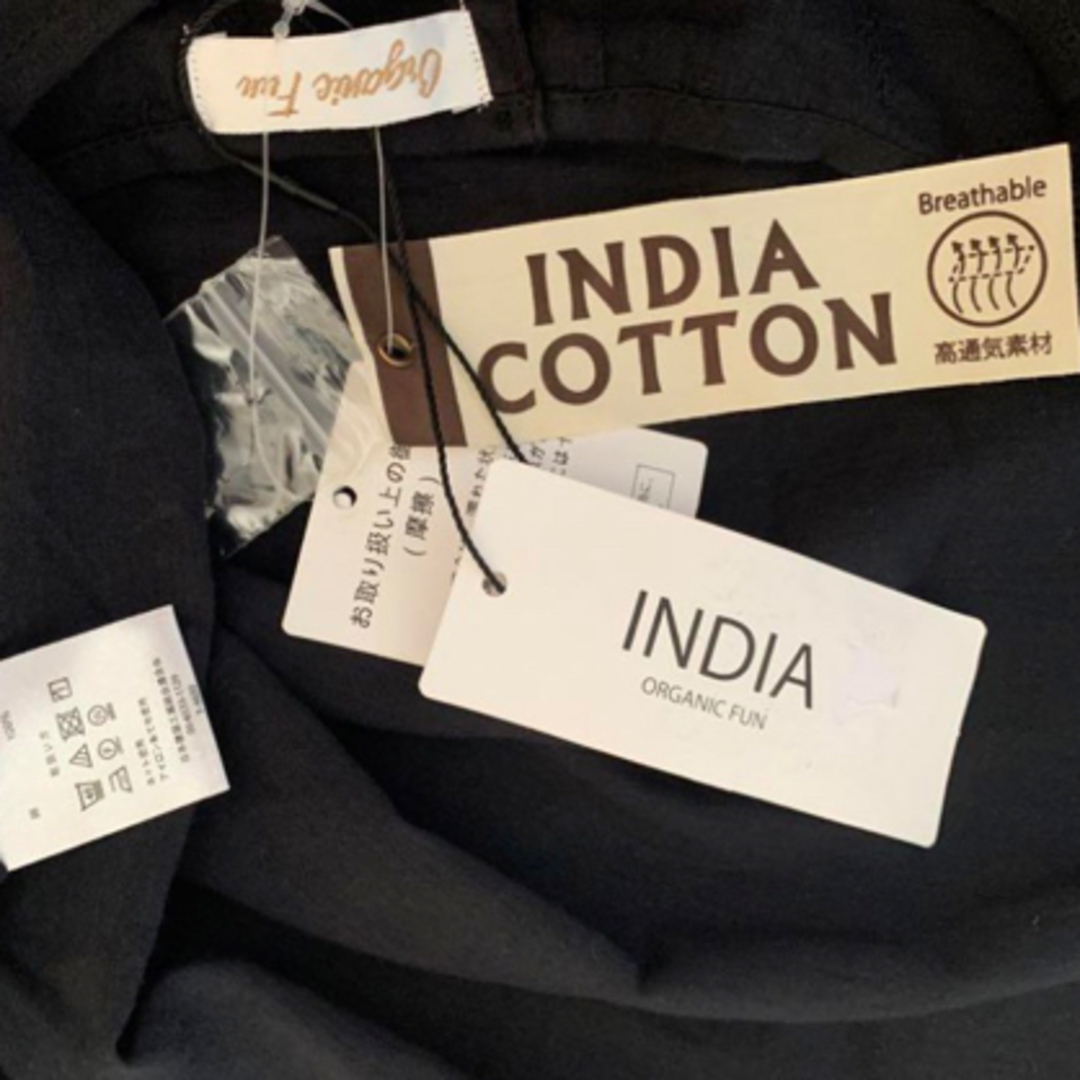 未使用タグつき Organic Fun  インド製コットン100％　トップス　綿 レディースのトップス(Tシャツ(半袖/袖なし))の商品写真