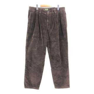 DOCKERS ドッカーズ khakis 2タック コーデュロイパンツ ボトムス 大きいサイズ ブラウン (メンズ 36/32) 中古 古着 P7357(その他)