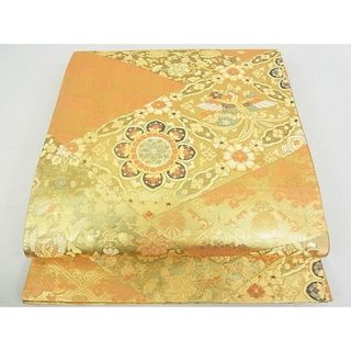 平和屋2■六通柄袋帯　正倉院鳳凰花文　金糸　逸品　rt3225(帯)