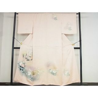 平和屋2■訪問着　草花文　暈し染め　銀彩　逸品　op8131(着物)