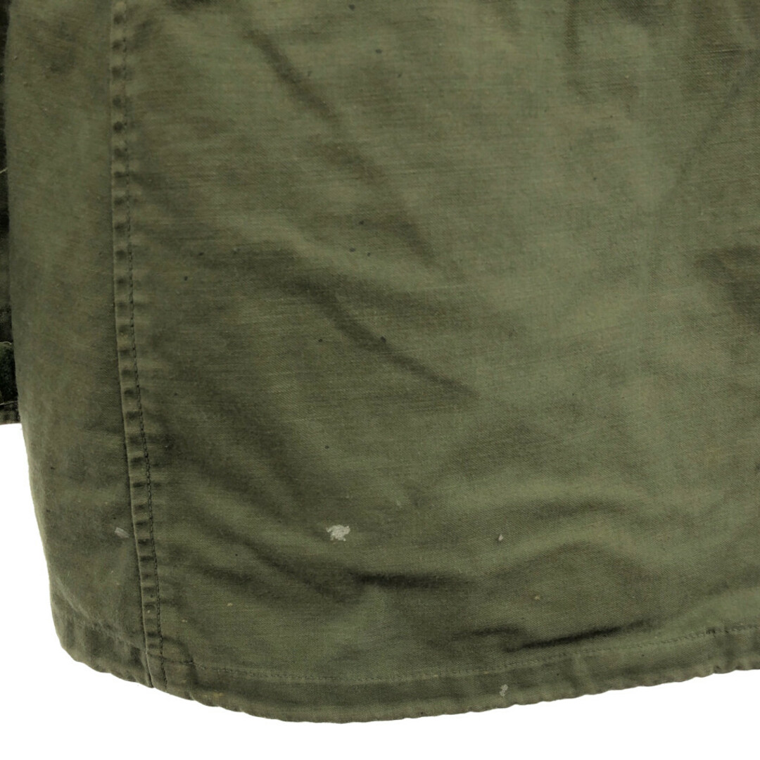 70年代 米軍実物 U.S.ARMY M-65 フィールドジャケット 2nd アウター ヴィンテージ ミリタリー オリーブ (メンズ) 中古 古着 P7658 メンズのジャケット/アウター(ミリタリージャケット)の商品写真