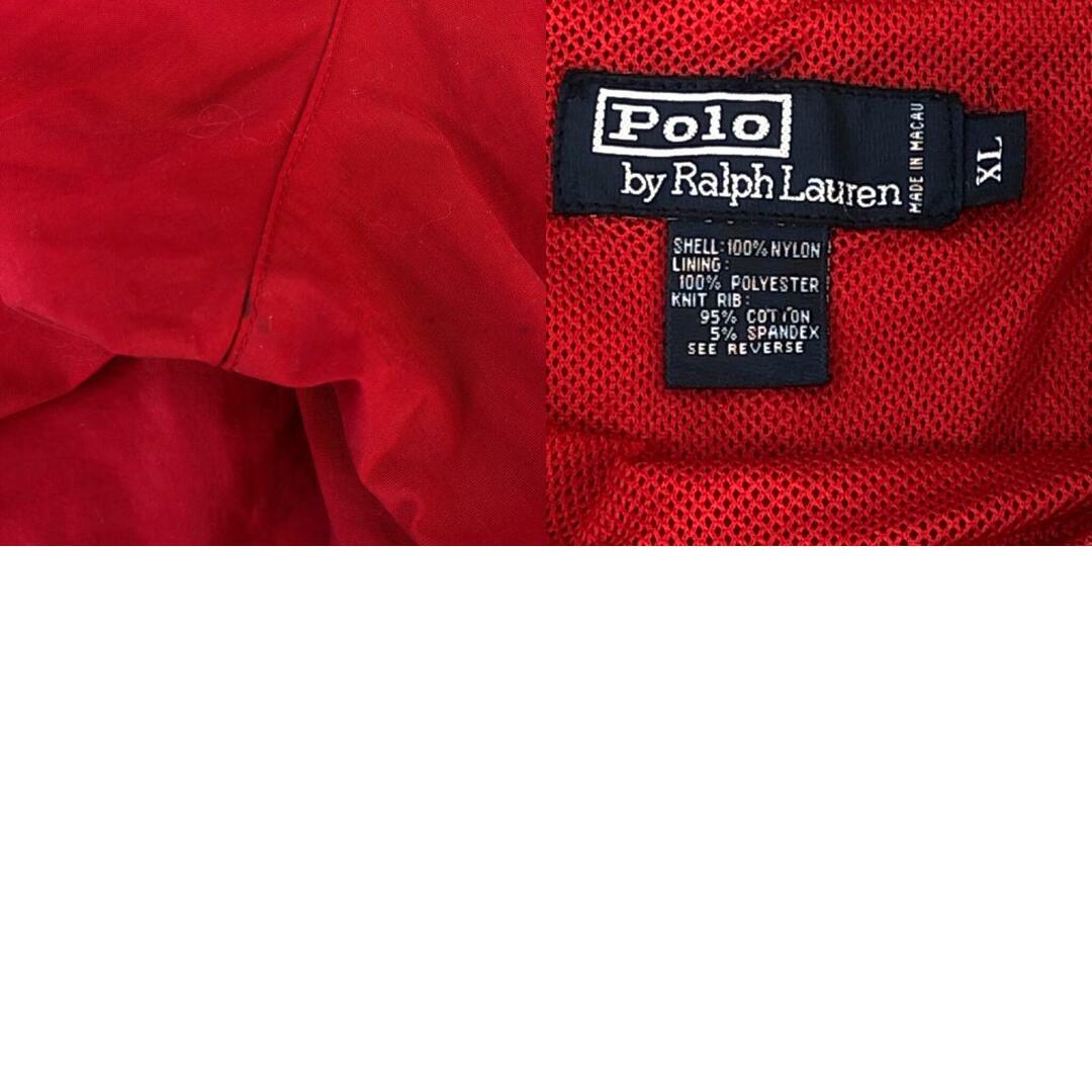 POLO RALPH LAUREN(ポロラルフローレン)のPolo by Ralph Lauren ポロ ラルフローレン ナイロン プルオーバー ジャケット カジュアル レッド (メンズ XL) 中古 古着 P7745 メンズのジャケット/アウター(その他)の商品写真