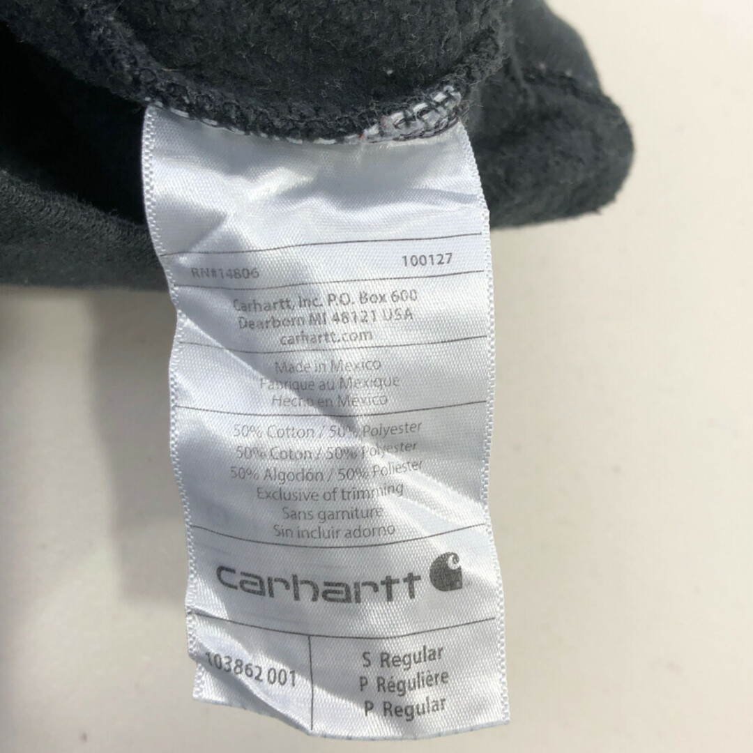 carhartt(カーハート)のCarhartt カーハート パーカー トップス ワーク ワンポイントロゴ ブラック (メンズ S) 中古 古着 P7718 メンズのトップス(パーカー)の商品写真