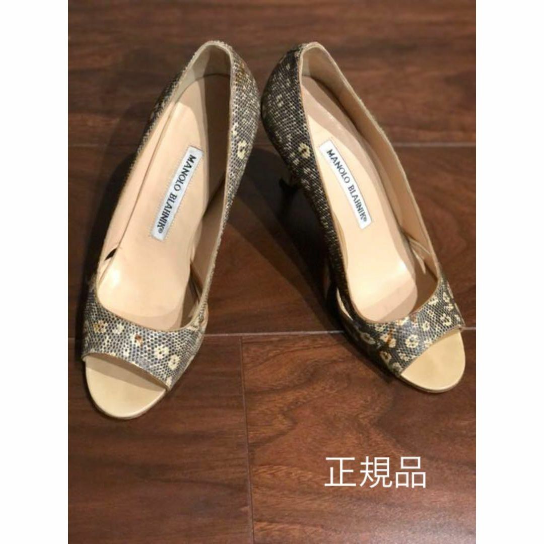 MANOLO BLAHNIK(マノロブラニク)のマノロブラニク　パンプス グレー　レアデザイン レディースの靴/シューズ(ハイヒール/パンプス)の商品写真