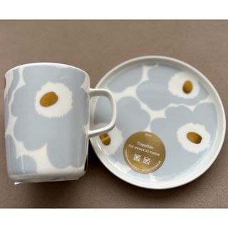 マリメッコ(marimekko)のマリメッコ　アイシーグレー　マグカップ&プレート(食器)