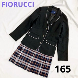フィオルッチ(Fiorucci)のFIORUCCI フォーマルスーツ 165 ブラック チェック プリーツ 女の子(ドレス/フォーマル)