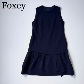 フォクシーニューヨーク(FOXEY NEW YORK)の美品　FOXEY NEWYORK フォクシー　ドレス　ワンピース　オルセ(ひざ丈ワンピース)