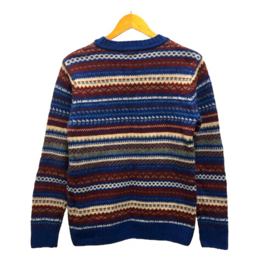 HARE(ハレ)のハレ SHETLAND WOOL ニット ウール ノルディック柄 長袖 M 青 メンズのトップス(ニット/セーター)の商品写真