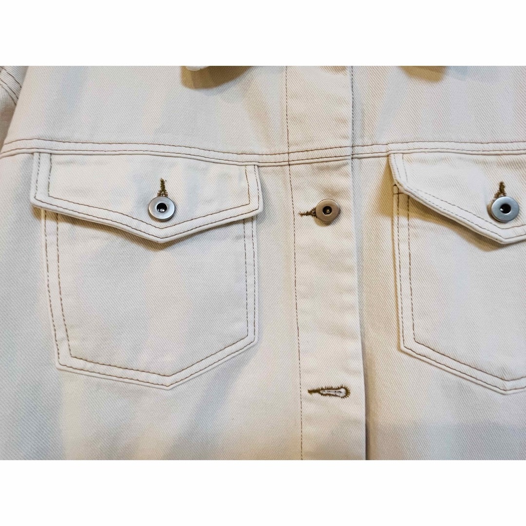 i-SOOK(アイスー)のステッチコットンショートジャケット　アイスー　ISOOK デニムジャケット レディースのジャケット/アウター(Gジャン/デニムジャケット)の商品写真