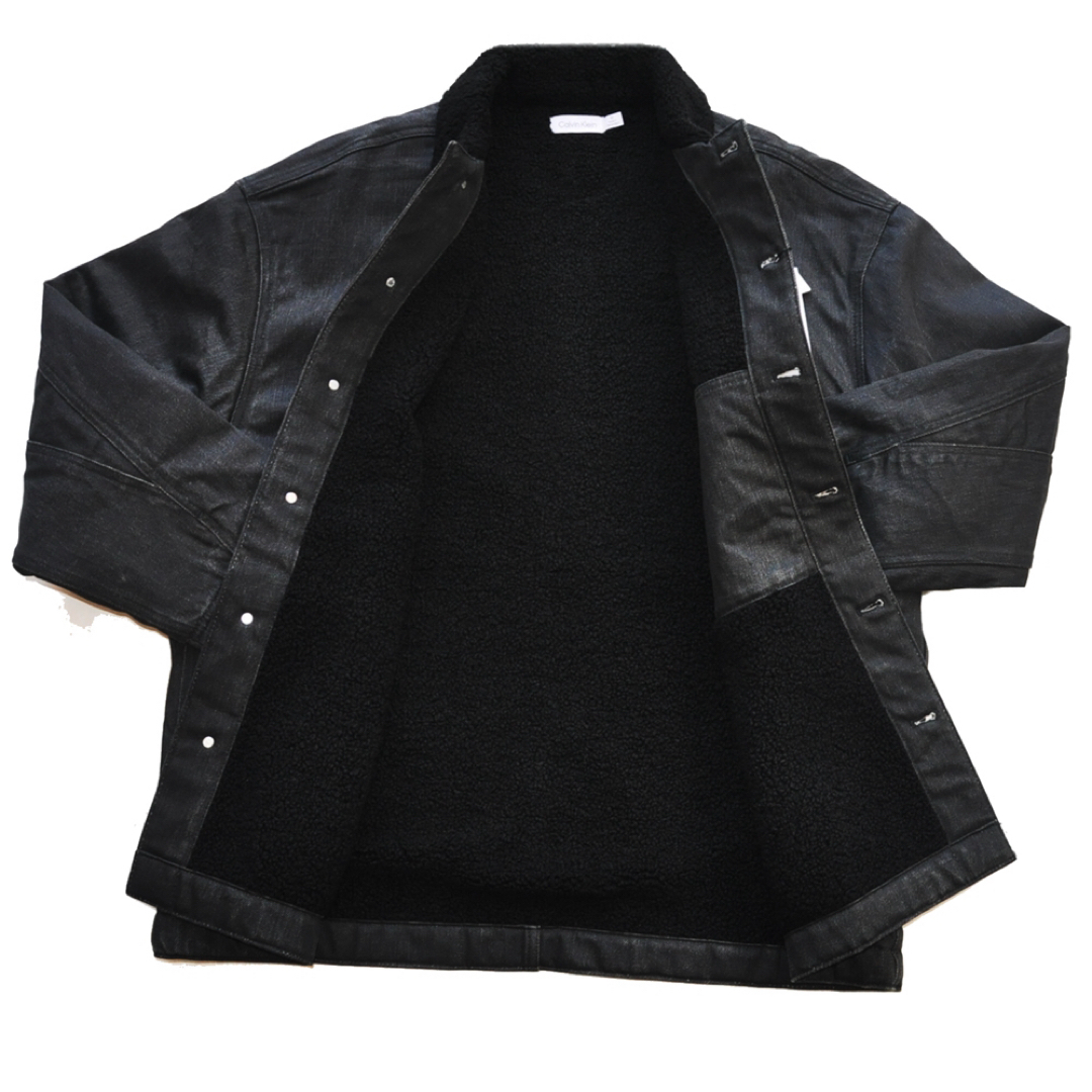 Calvin Klein(カルバンクライン)のCALVIN KLEIN /  BLACK DENIM BOA JACKET メンズのジャケット/アウター(Gジャン/デニムジャケット)の商品写真