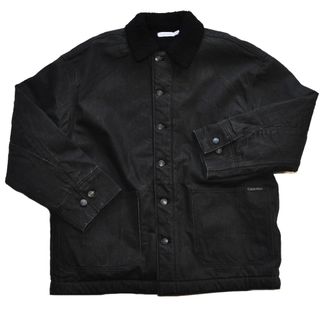 カルバンクライン(Calvin Klein)のCALVIN KLEIN /  BLACK DENIM BOA JACKET(Gジャン/デニムジャケット)