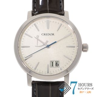 セイコー(SEIKO)の【119487】SEIKO セイコー  GPLP997 7R87-0AE0 クレドール シグノ シルバーダイヤル WG/レザー（クロコ） スプリングドライブ 保証書 純正ボックス 腕時計 時計 WATCH メンズ 男性 男 紳士【中古】(腕時計(アナログ))