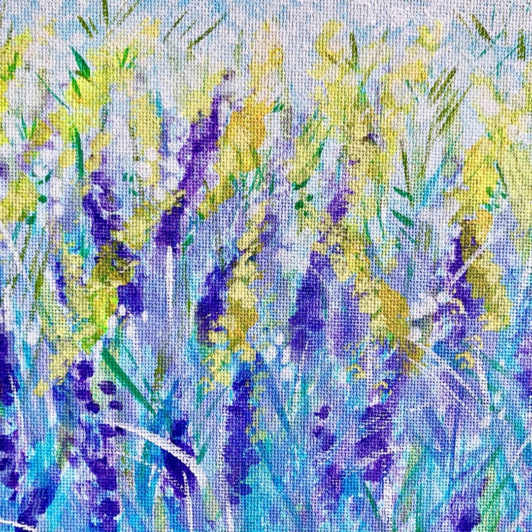 garden*4号サイズ 絵画 原画 風景画 春 ラベンダー 菜の花 garden*4号サイズ 絵画 原画 風景画 春 ラベンダー 菜の花