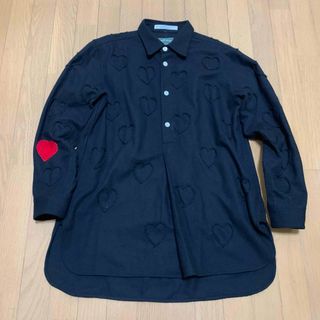 TENBOX - Chah chah heart long shirt ウール　シャツ　ハート