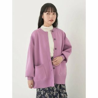 アースミュージックアンドエコロジー(earth music & ecology)の【ピンク】スポンディッシュミドル丈カーディガン レディース/春/24SS(カーディガン)