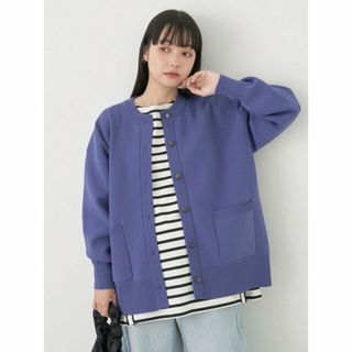 アースミュージックアンドエコロジー(earth music & ecology)の【ブルー】スポンディッシュミドル丈カーディガン レディース/春/24SS(カーディガン)