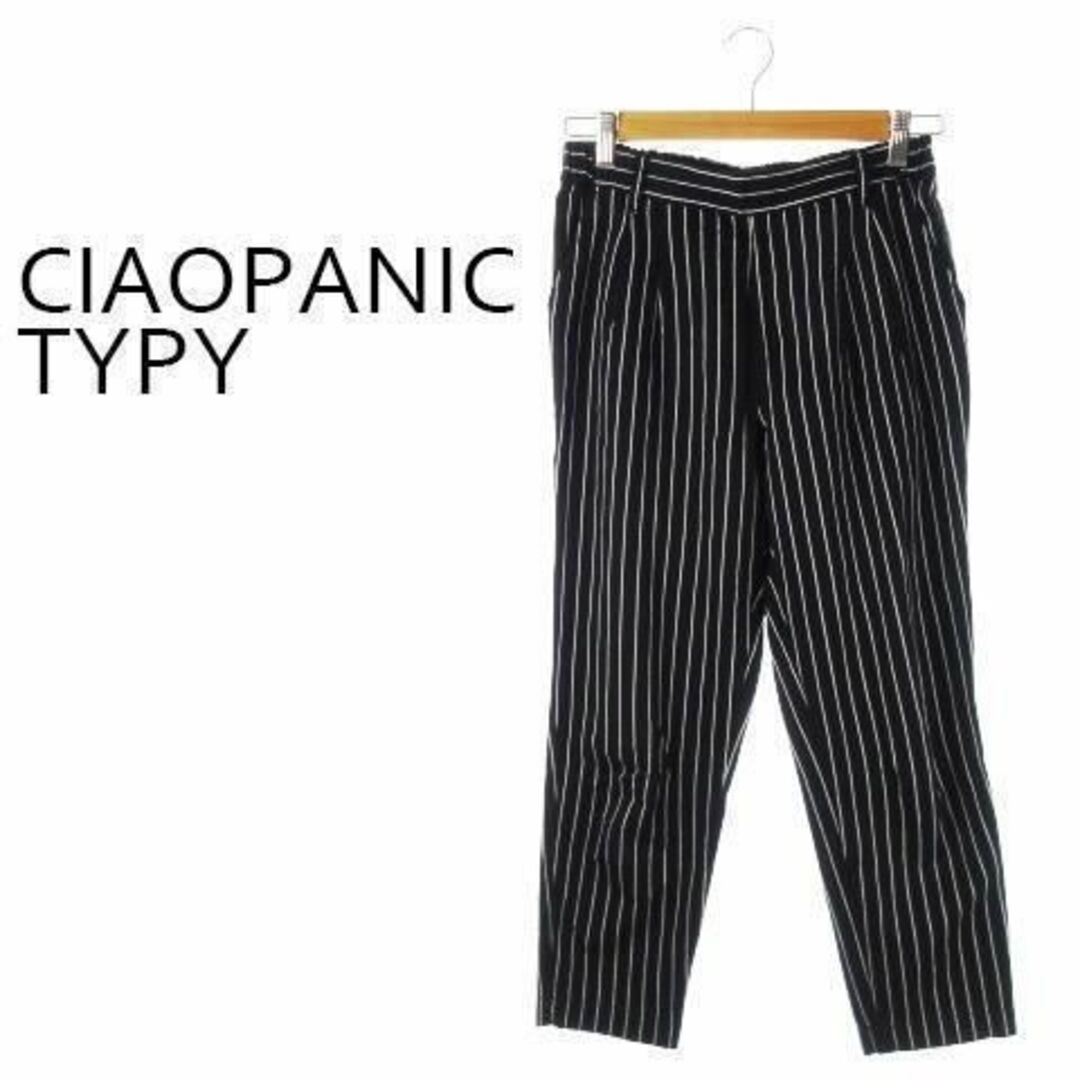 CIAOPANIC TYPY(チャオパニックティピー)のチャオパニックティピー イージーパンツストライプ M 紺 230224CK24A レディースのパンツ(カジュアルパンツ)の商品写真