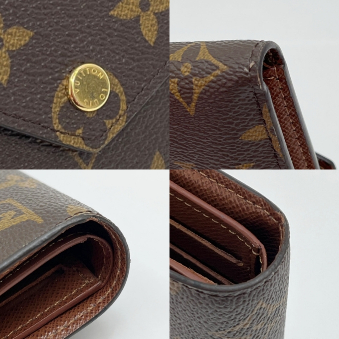 LOUIS VUITTON(ルイヴィトン)の◆◆LOUIS VUITTON ルイヴィトン モノグラム ポルトフォイユ・ヴィクトリーヌ 3つ折り財布 イニシャル入 M62472 ブラウン ハンドメイドのファッション小物(財布)の商品写真