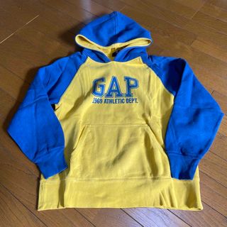 パーカー　GAP 長袖　青　ブルー　黄色　イエロー　英語　ポケット付き(パーカー)