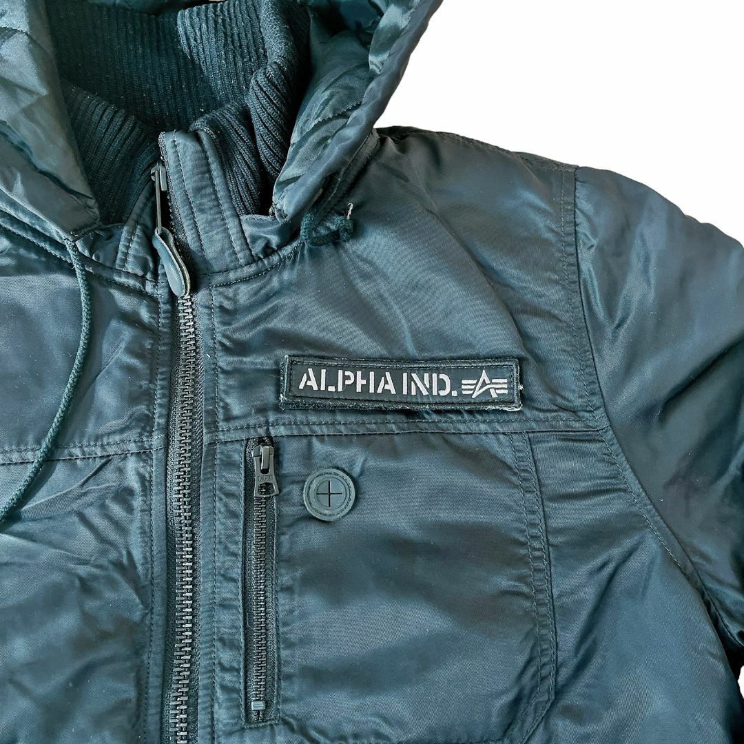 ALPHA INDUSTRIES(アルファインダストリーズ)の【ALPHA】フードミリタリーブルゾン/TA1049-001/L★アルファ メンズのジャケット/アウター(ミリタリージャケット)の商品写真