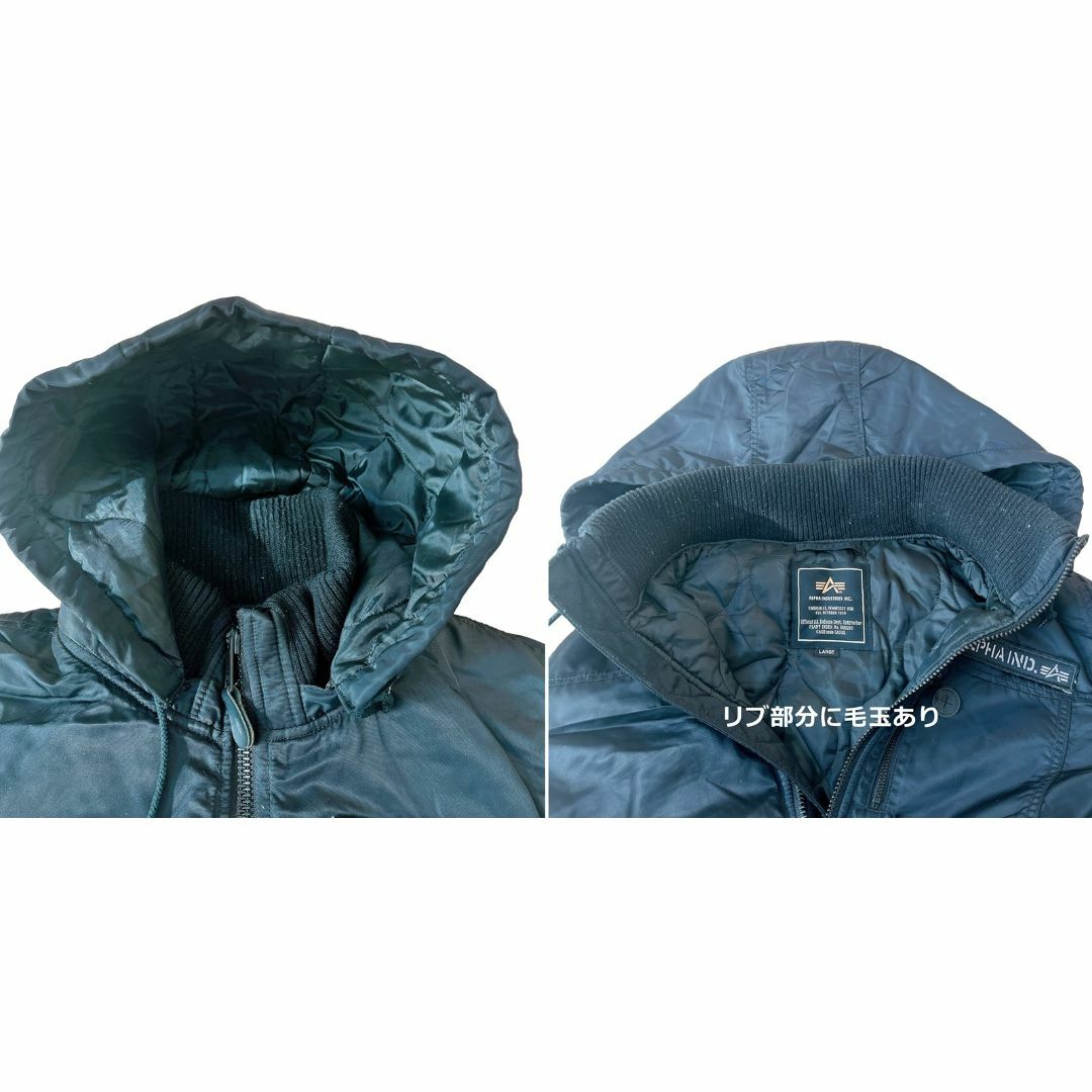 ALPHA INDUSTRIES(アルファインダストリーズ)の【ALPHA】フードミリタリーブルゾン/TA1049-001/L★アルファ メンズのジャケット/アウター(ミリタリージャケット)の商品写真