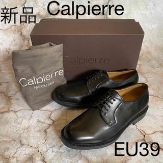 新品 カルピエッレ プレーントゥ レザーダービーシューズ 革靴 ラバーソール(ドレス/ビジネス)