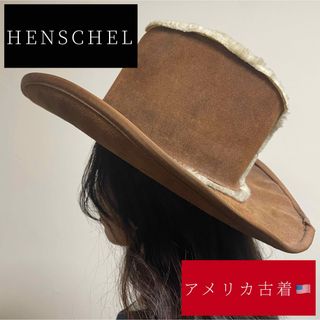 HENSCHEL スエードレザー茶ウエスタンハット(ハット)