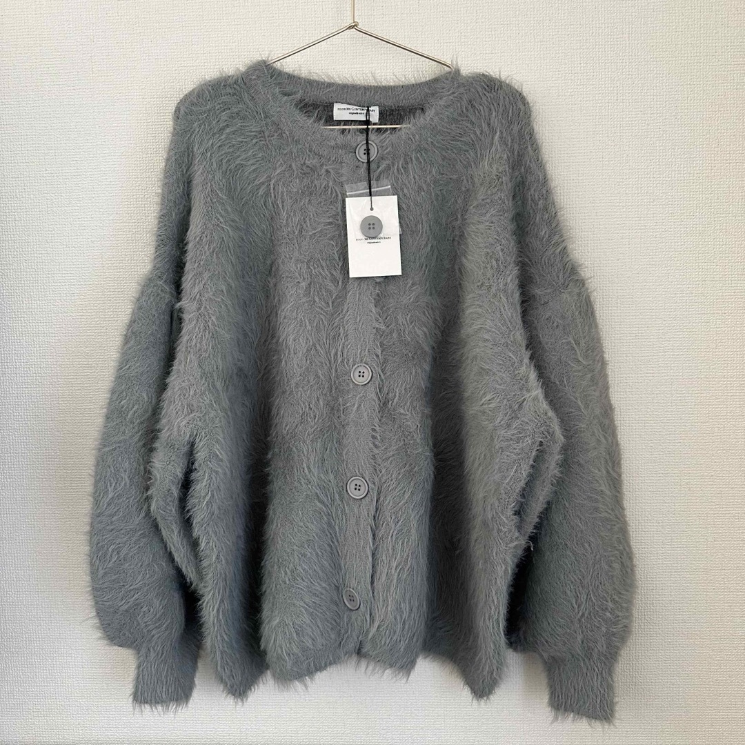 room306 CONTEMPORARY(ルームサンマルロクコンテンポラリー)のSALE 306 room Shaggy Knit Cardigan Gray レディースのトップス(カーディガン)の商品写真