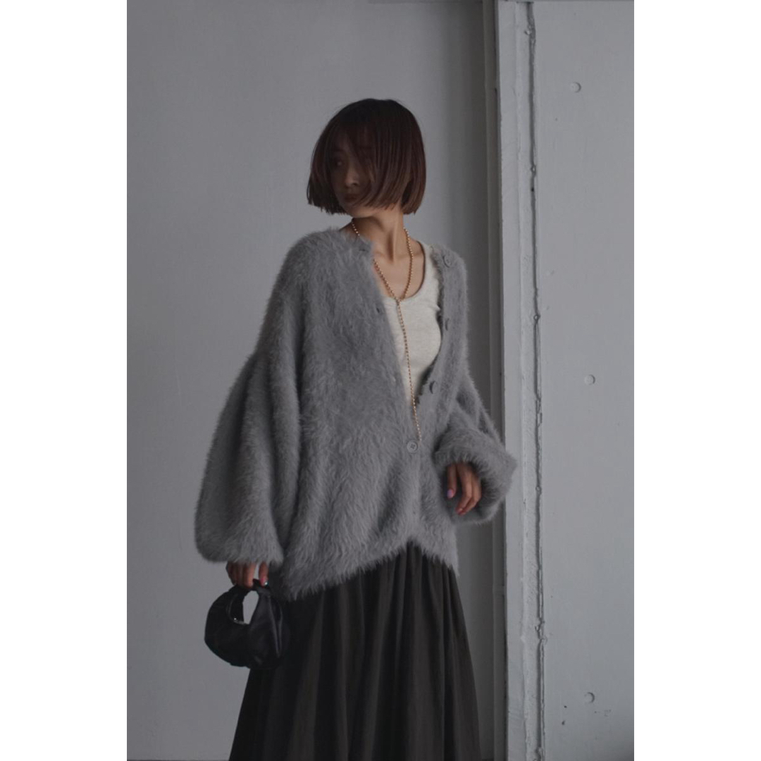 room306 CONTEMPORARY(ルームサンマルロクコンテンポラリー)のSALE 306 room Shaggy Knit Cardigan Gray レディースのトップス(カーディガン)の商品写真