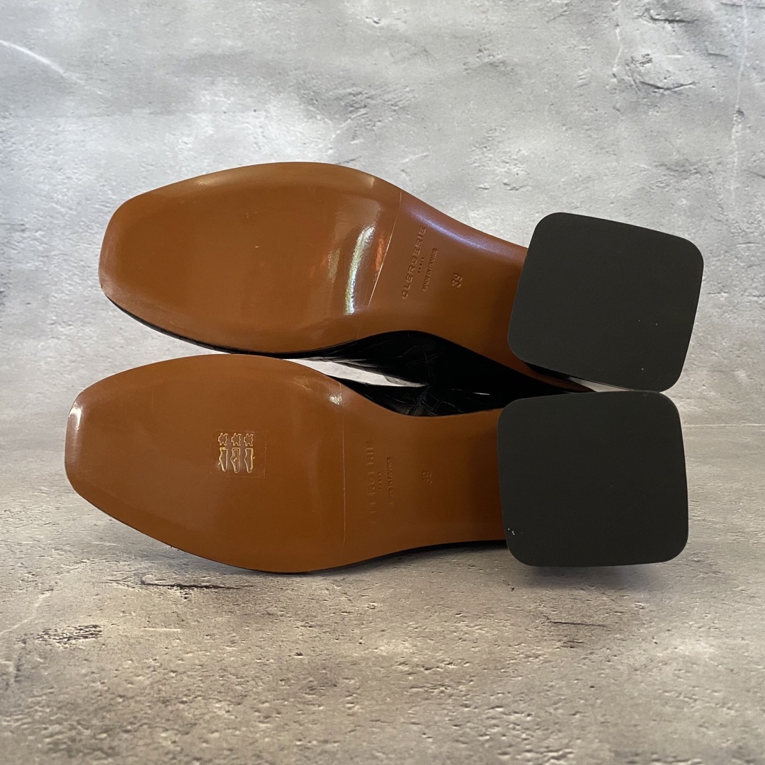 CLERGERIE(クレジュリー)の新品 ロベール クレジュリー クロコ型押し レザーブーツ チャンキーヒール レディースの靴/シューズ(ブーツ)の商品写真