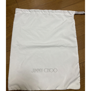 ジミーチュウ(JIMMY CHOO)のJIMMY CHOO ジミーチュウ  ホワイト 巾着袋 布袋 シューズ袋(ショップ袋)