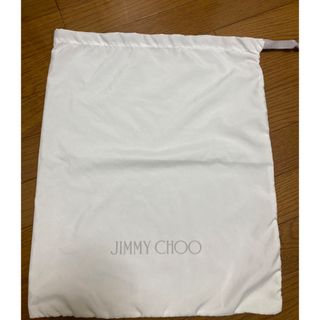 ジミーチュウ(JIMMY CHOO)のJIMMY CHOO ジミーチュウ  ホワイト 巾着袋 布袋 シューズ袋(ショップ袋)