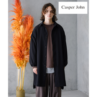 キャスパージョン(Casper John)のCASPER JOHNキャスパージョンのドレープバルーンハイスリットロングシャツ(シャツ)