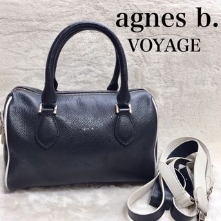 アニエスベー(agnes b.)のアニエスベー オールレザー バイカラー 2way ミニボストン ショルダーバッグ(ハンドバッグ)