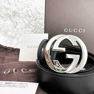 グッチ(Gucci)の【未使用級＆付属品完備】GUCCI ベルト インターロッキング GG  シルバー(ベルト)